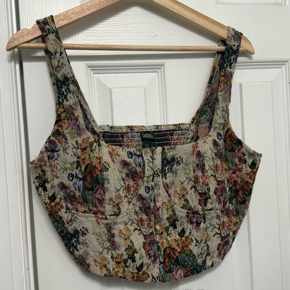 Floral corset top
